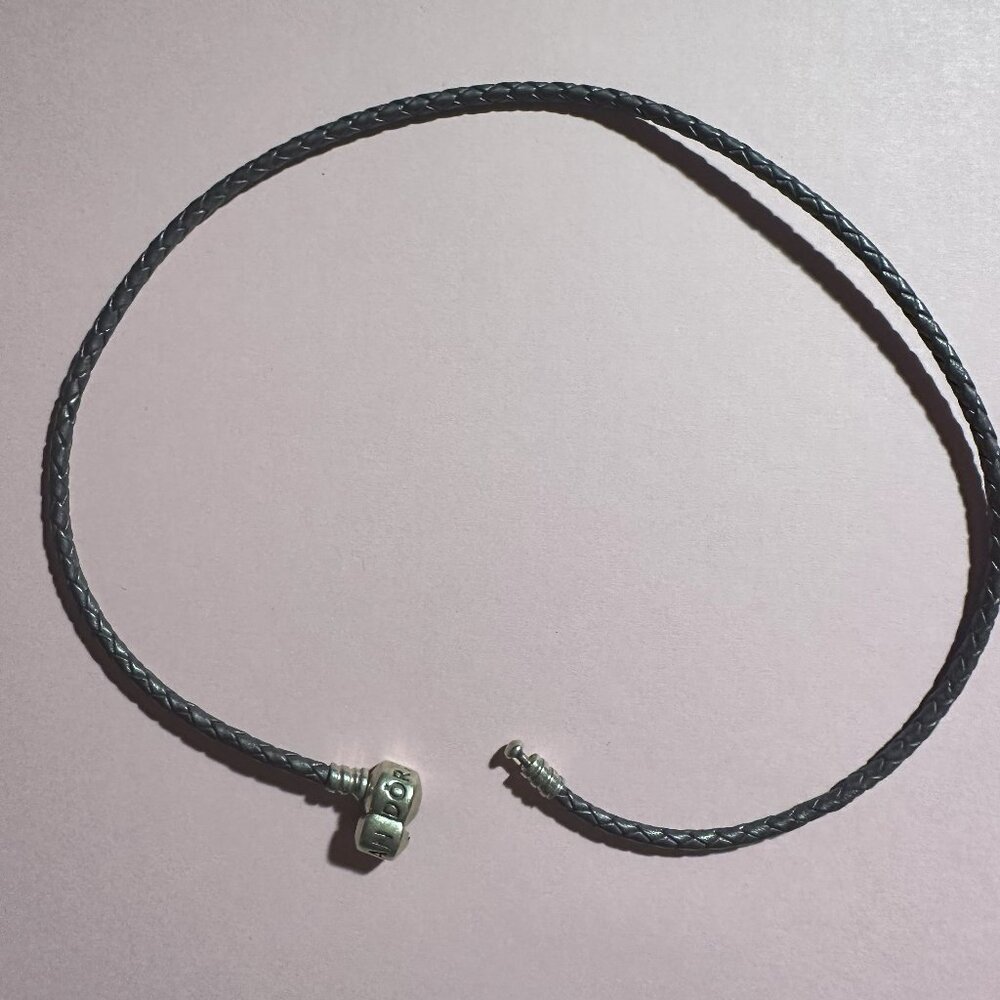 Pandora Double Purple Leather Bracelet